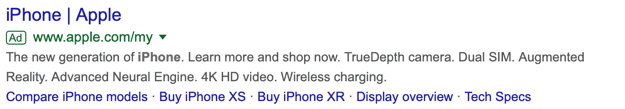 example of seo by apple promoting iphone