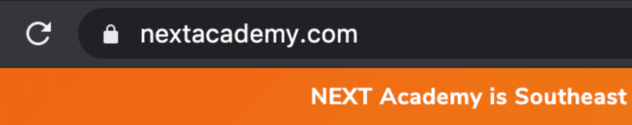 picture of address bar of nextacademy.com