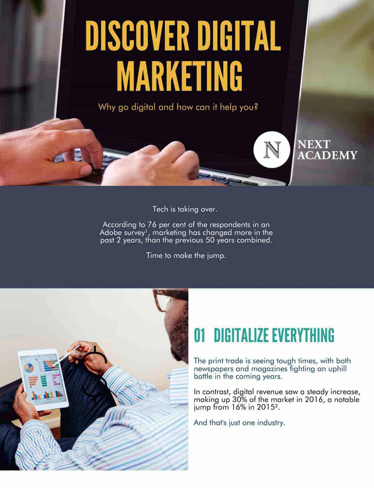 Infographic about why business should go and try digital marketing part 1